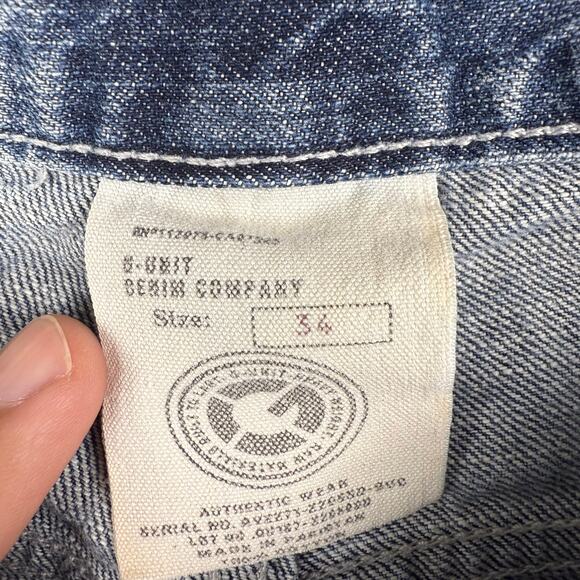 G Unit Denim Jorts Blue Jean Shorts Y2k Size 34 Streetwear Baggy Hip Hop - Picture 5 of 5
